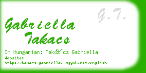 gabriella takacs business card